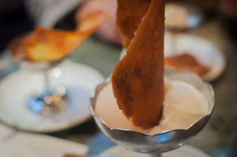 Poire (pear) and Noix de Coco (coconut) ice cream at Berthillon