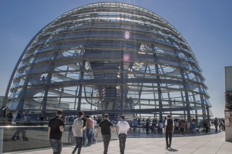 The Dome that sits on top of the Reichstag. The Dome symbolizes that the people are above the government.