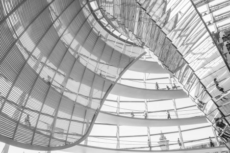 This automated shade (on the left) rotates around the dome, providing some relief from the intense rays.