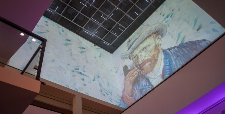 Art meets Technology at the museum atrium: Van Gogh takes a selfie...
