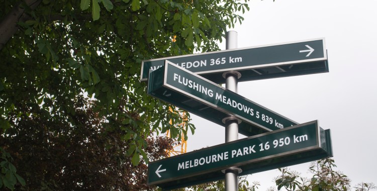 Directions to the other 3 major tennis tournaments