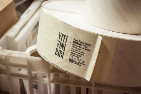 One of the wine labels