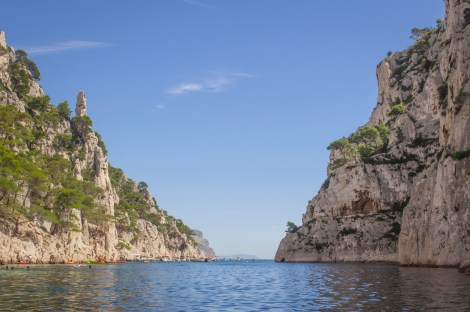 Peace and Serenity at En Vau - if you just ignore all the people on the beach behind you...