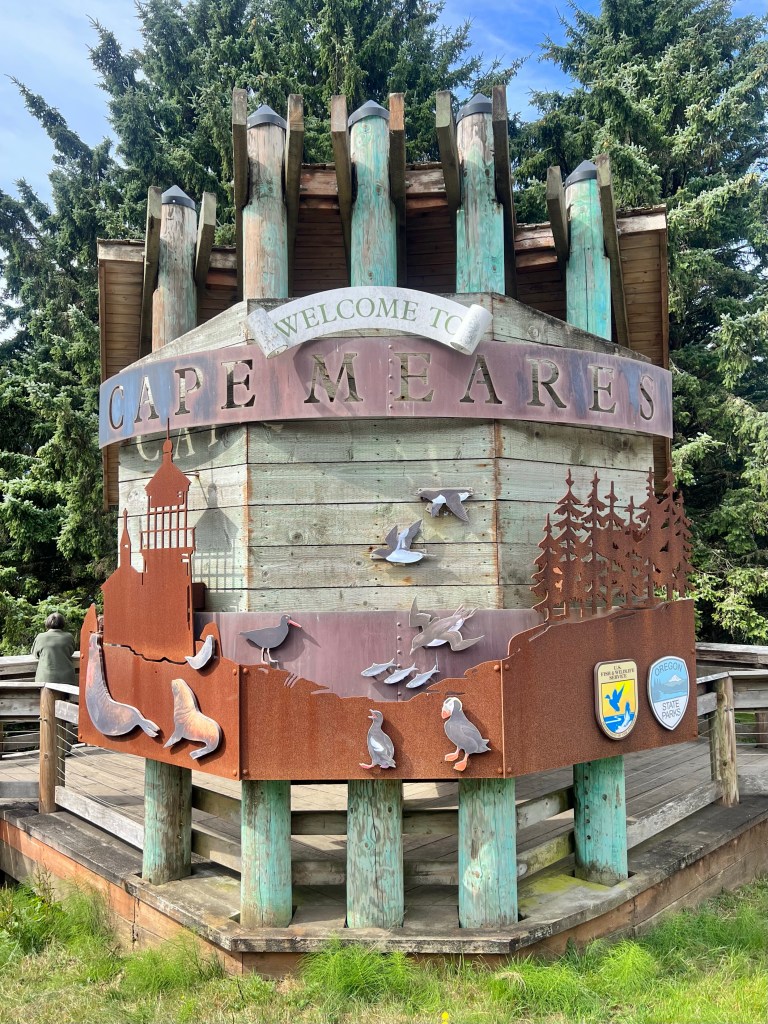 cape meares welcome sign
