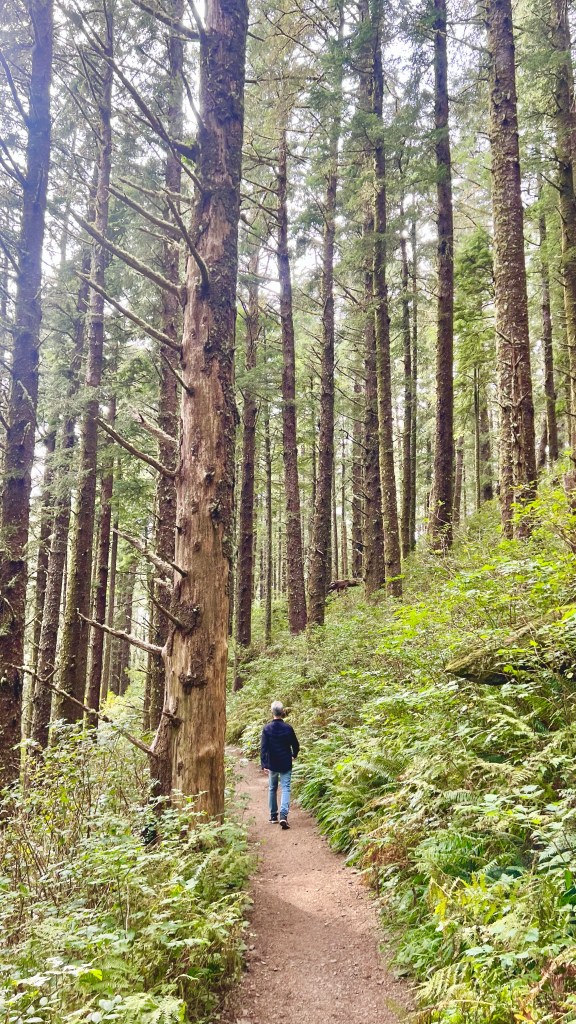 walking along the trail